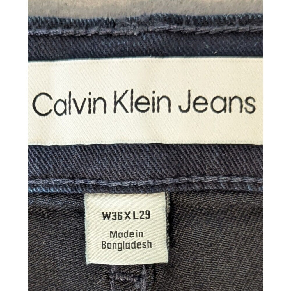 Calvin Klein Jeans Straight Leg Dark Wash Stretch Denim W36 L29 Men’s - Picture 3 of 7